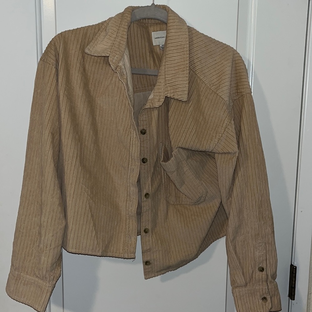 Tan corduroy button up